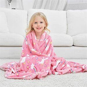 Unicorn Blanket for Kids Girls Boys Soft Cozy Flannel Throw Blanket 50x60 Inches